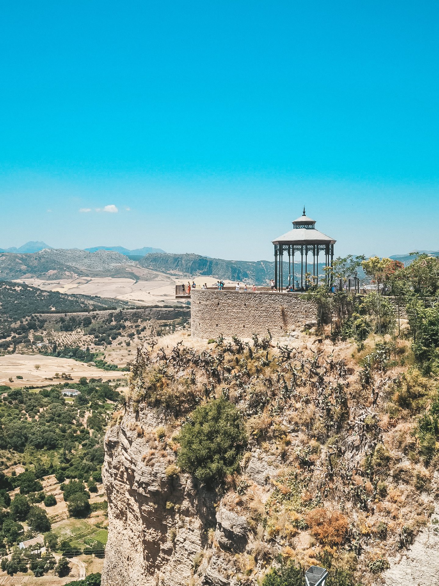 Image of a Viewpoint over the Valley in Ronda, Spain