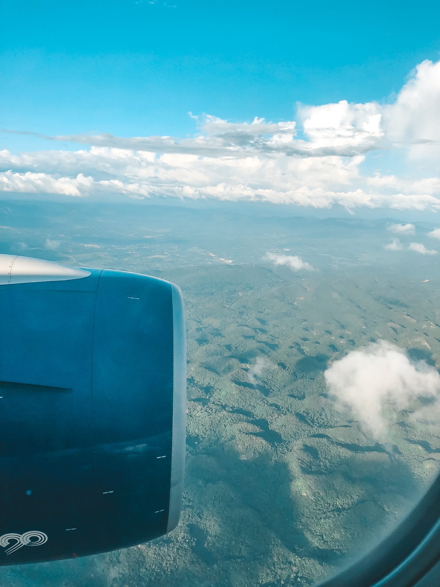 Shot from window of plane