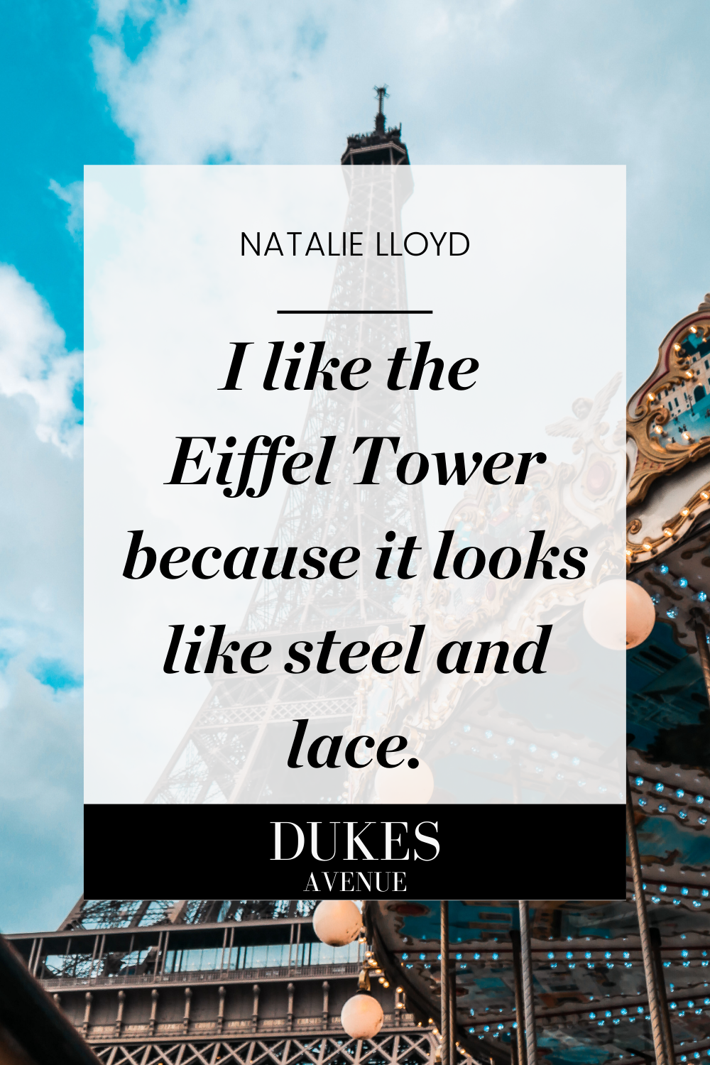 Eiffel Tower Cover Photo With Quotes