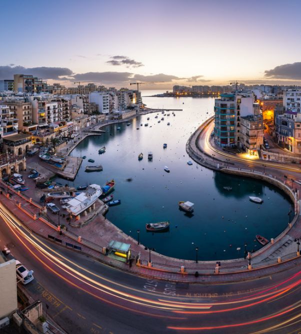 Spinola Bay in St. Julians Malta